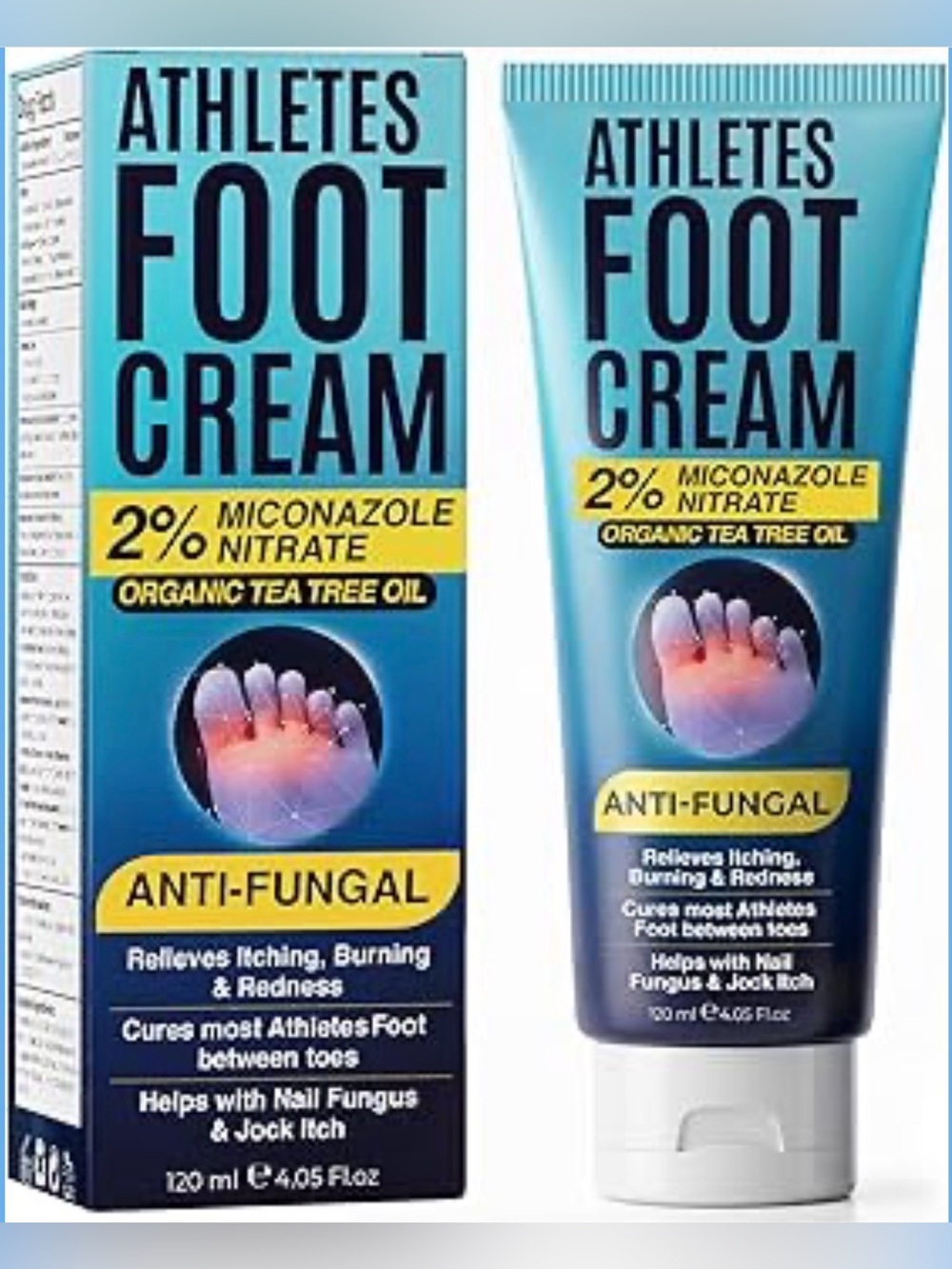 Athletes Foot Cream Antifungal for Cracked Heels, Dry Skin & Itchy Feet